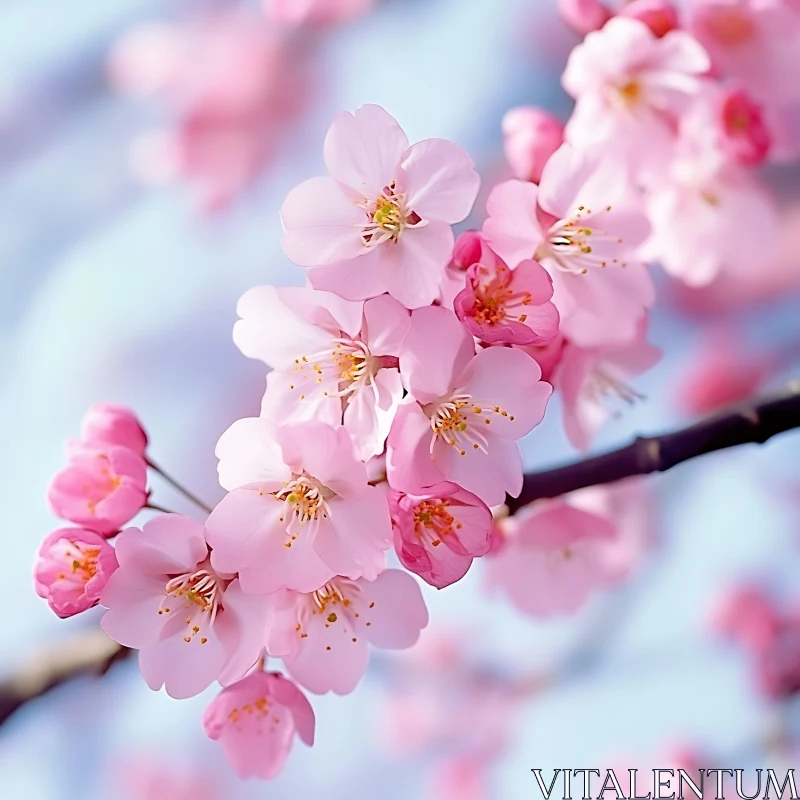 Cherry Blossom Close-Up AI Image