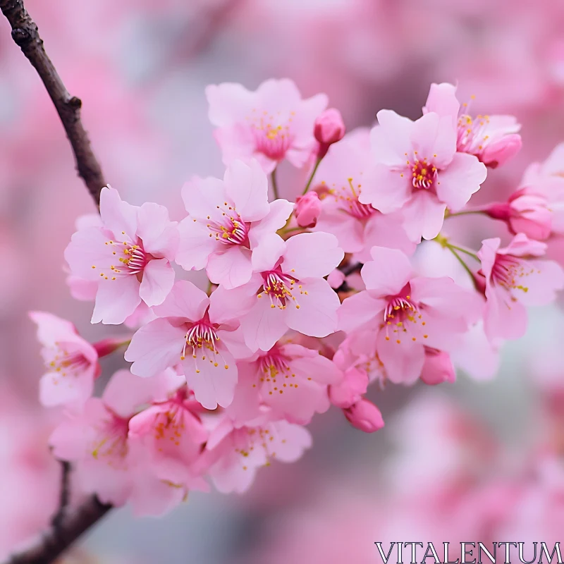 Beautiful Spring Cherry Blossoms AI Image