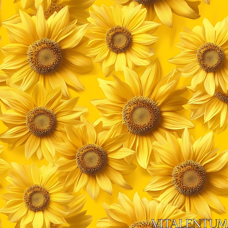 Vibrant Sunflowers Floral Display AI Image