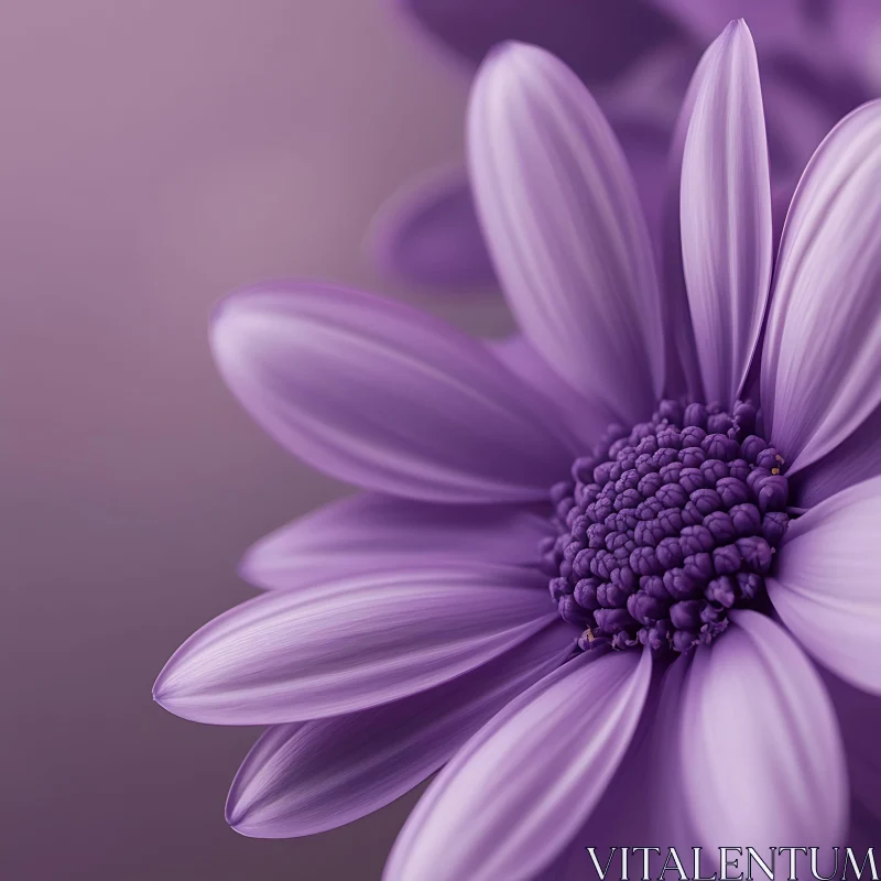 Intricate Purple Bloom in Macro Detail AI Image