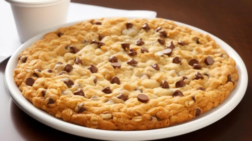 Dreamy Gigantic Chocolate Chip Cookie - A Vision of Comfort and Delight