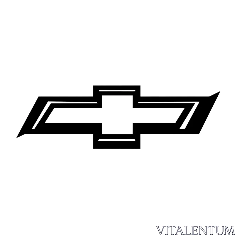 Automotive Emblem in Black and White AI Image