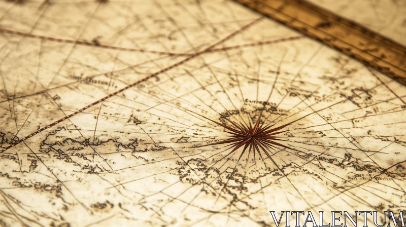 Vintage Navigational Chart AI Image