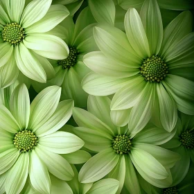 Detailed Green Floral Pattern