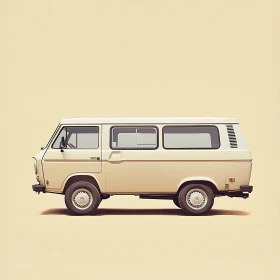 Retro Beige Van Profile