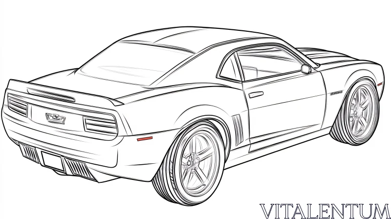 Outline of a American Muscle Vehicle AI Image