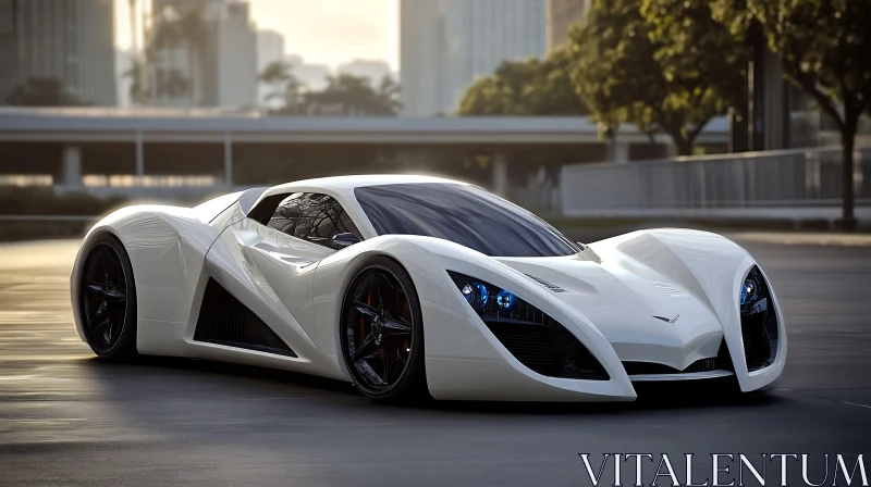 Luxurious Futuristic Design Car AI Image