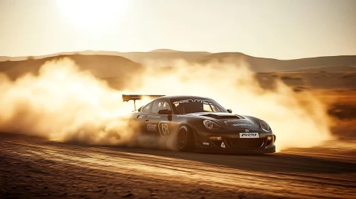 Racing Car in Desert