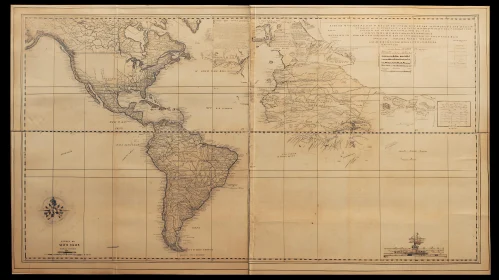 Vintage Map of the Americas