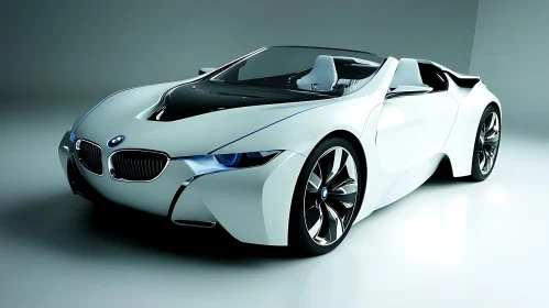 Modern White Convertible with Aerodynamic Features
