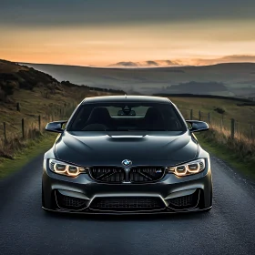 Sleek BMW Car at Twilight