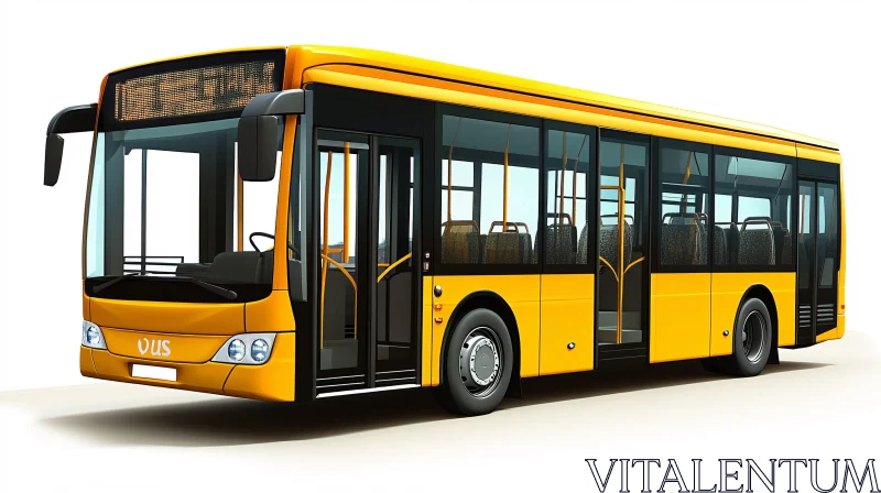 Contemporary Yellow Public Transport Bus Contemporary Yellow Public Transport Bus