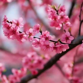 Beautiful Pink Cherry Blossom Branches