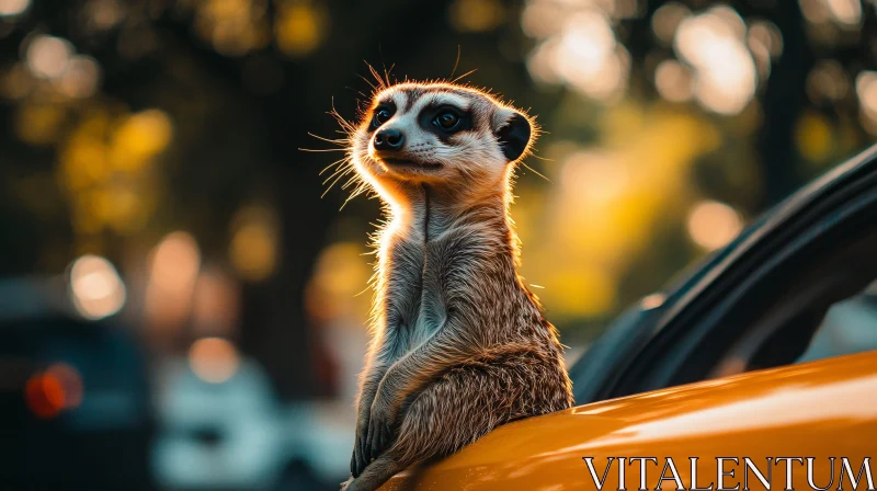 Meerkat in the Golden Hour AI Image