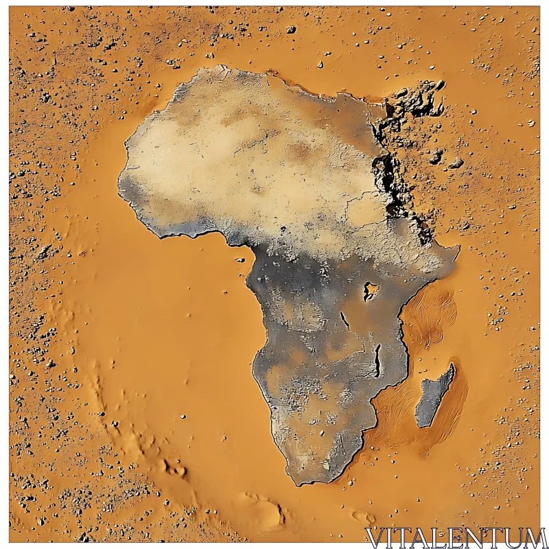 African Continent Abstract Representation AI Image