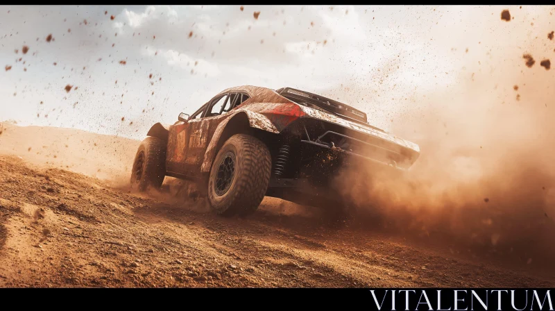 Off-Road Racing Car in Action AI Image