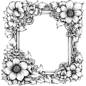 Decorative Botanical Border Design