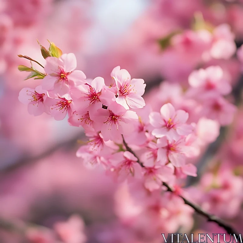 Beautiful Cherry Blossoms AI Image