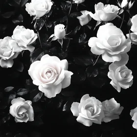 White Roses Amidst Shadows