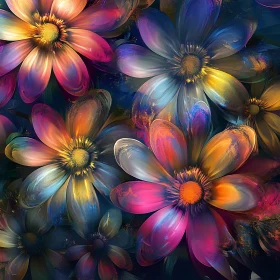 Colorful Abstract Flower Art