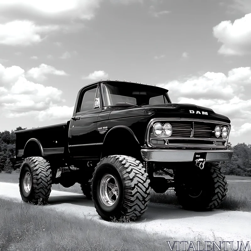 Vintage Off-Road Truck on Scenic Dirt Path AI Image