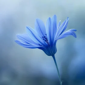 Delicate Blue Flower Close-Up