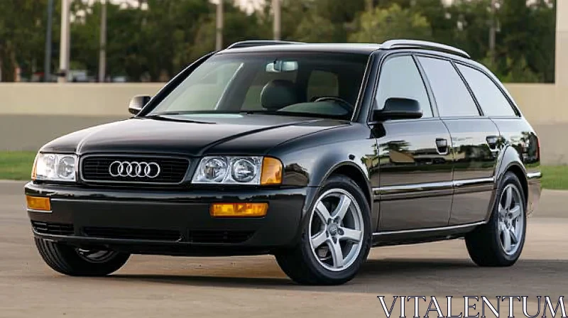 Vintage Audi Station Wagon in Black AI Image