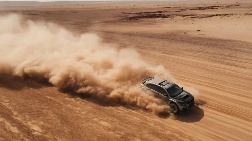 Speeding Car in the Desert