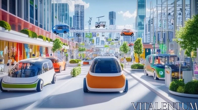 Advanced Urban Design with Autonomous Vehicles AI Image