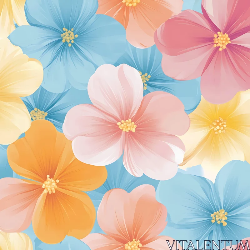 Vibrant Floral Art AI Image