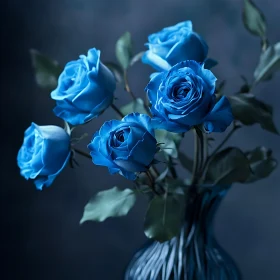 Elegant Blue Roses Bouquet