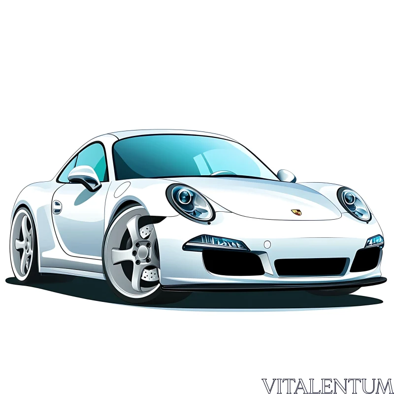 Luxury Porsche Car Artwork AI Image