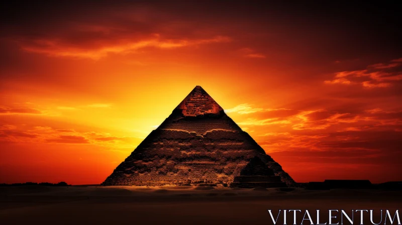 AI ART Egyptian Pyramid at Sunset: A Journey into the Ancient World