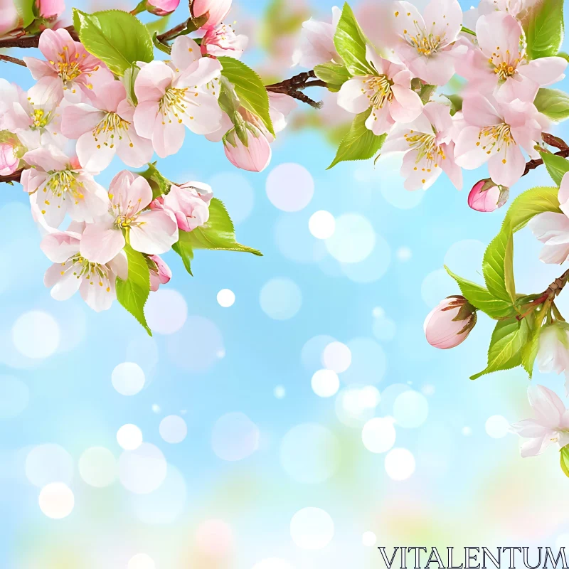 AI ART Springtime Cherry Blossoms