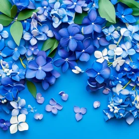 Tranquil Blue Petal Composition