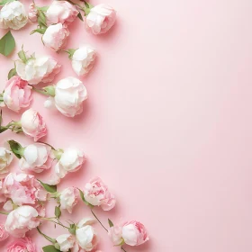 Elegant Roses Display on Pastel Background