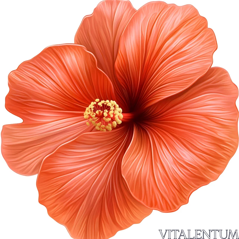 Intricate Hibiscus Flower Illustration AI Image