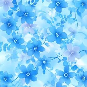 Serene Blue Flower Background