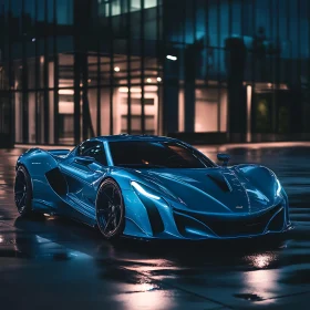 Sleek Sports Car at Night
