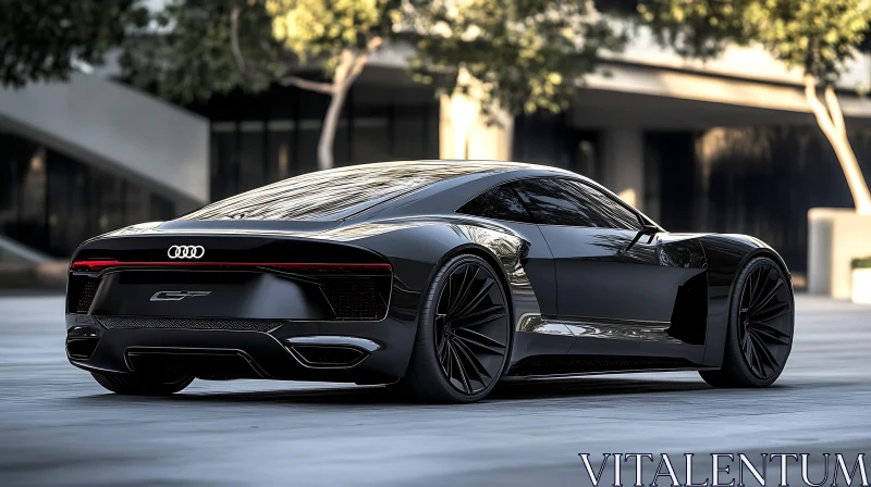 Modern Black Sports Car AI Image