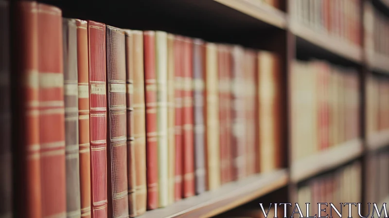 Leather Bound Books in Library