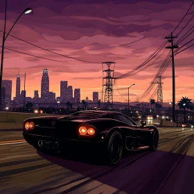 Dusk Drive in the City