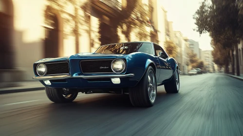 Classic Muscle Car on the Move