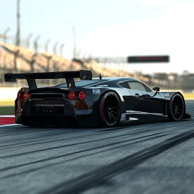 Sleek Race Car in Motion