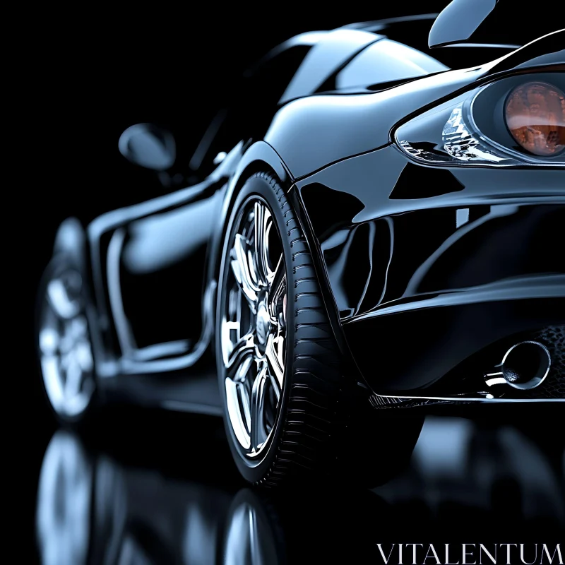 AI ART Close-Up of a Modern Luxury Car