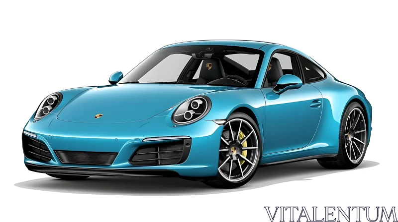 Luxury Blue Sports Coupe
