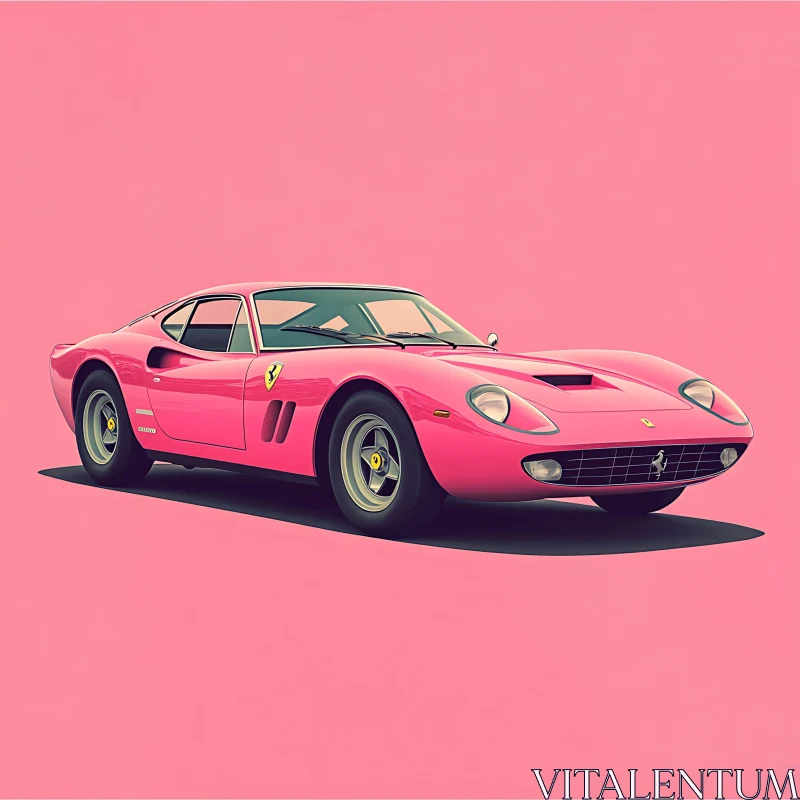 Elegant Vintage Pink Classic Car