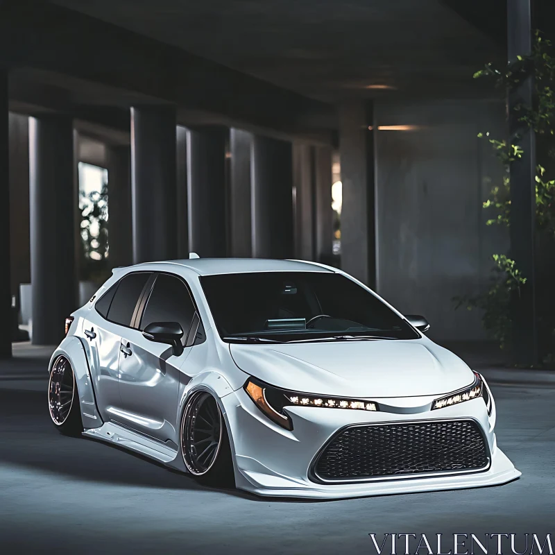Urban Setting Sleek Custom Car