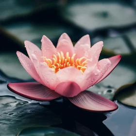 Pink Water Lily in Bloom