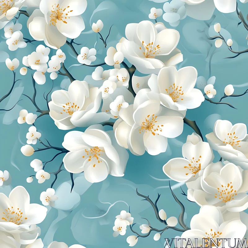 AI ART Artistic Floral Blossoms in Spring